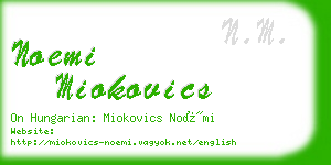 noemi miokovics business card